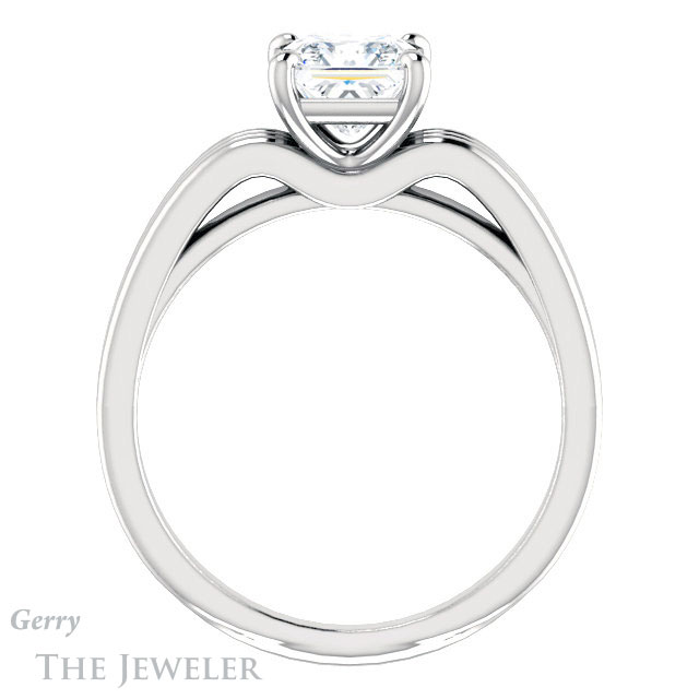 Princess Cut Forever One Moissanite Engagement Ring #GTJ1207-square-fo-w