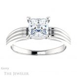 Princess Cut Forever One Moissanite Engagement Ring #GTJ1207-square-fo-w