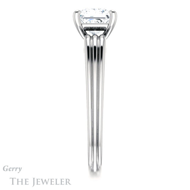 Princess Cut Forever One Moissanite Engagement Ring #GTJ1207-square-fo-w