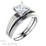 Princess Cut Forever One Moissanite Engagement Ring #GTJ1207-square-fo-w