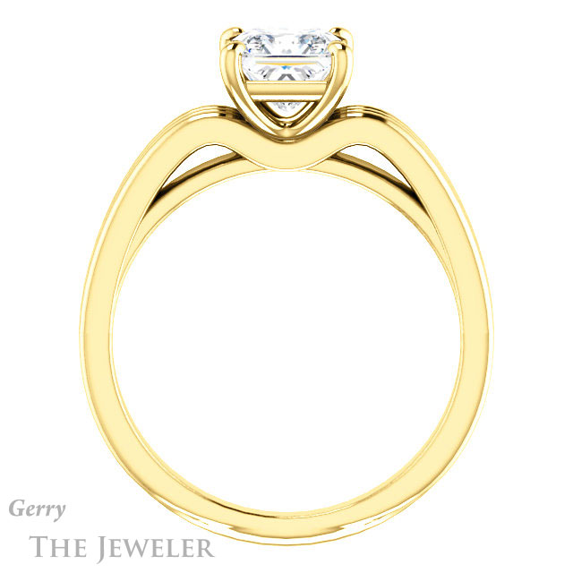 Princess Cut Forever One Moissanite Engagement Ring #GTJ1207-square-fo-y