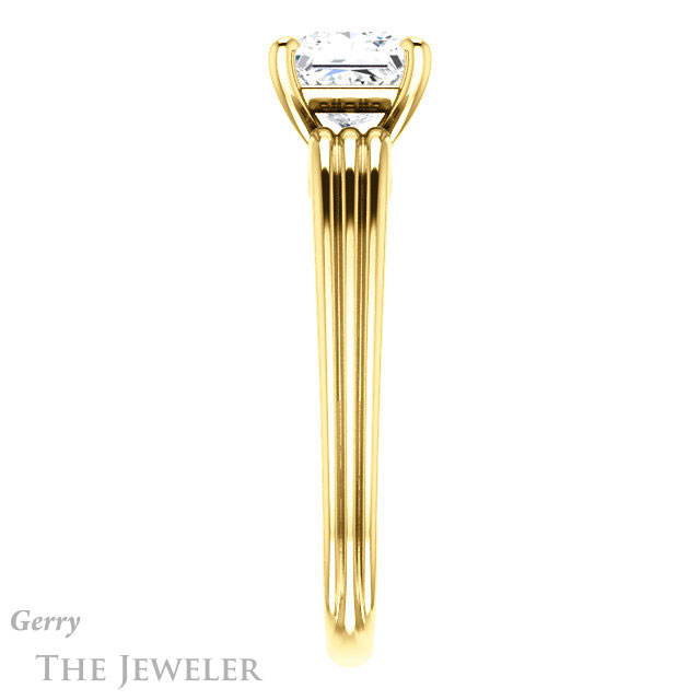 Princess Cut Forever One Moissanite Engagement Ring #GTJ1207-square-fo-y 3 Princess Cut Forever One Moissanite Engagement Ring #GTJ1207-square-fo-y