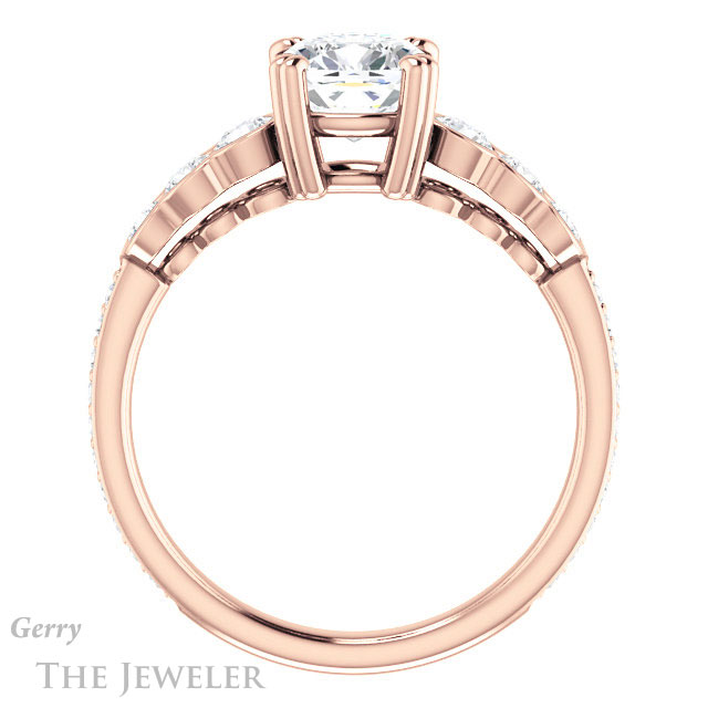 Cushion Cut Forever One Moissanite Engagement Ring #GTJ1208-cushion-fo-r