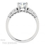 Cushion Cut Forever One Moissanite Engagement Ring #GTJ1208-cushion-fo-w