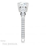 Cushion Cut Forever One Moissanite Engagement Ring #GTJ1208-cushion-fo-w