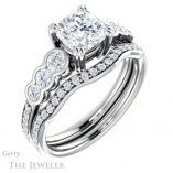 Cushion Cut Forever One Moissanite Engagement Ring #GTJ1208-cushion-fo-w