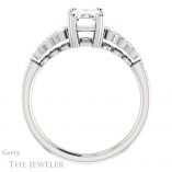 Emerald Cut Forever Brilliant Moissanite Engagement Ring #GTJ1208-emerald-fb-w