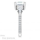 Emerald Cut Forever Brilliant Moissanite Engagement Ring #GTJ1208-emerald-fb-w