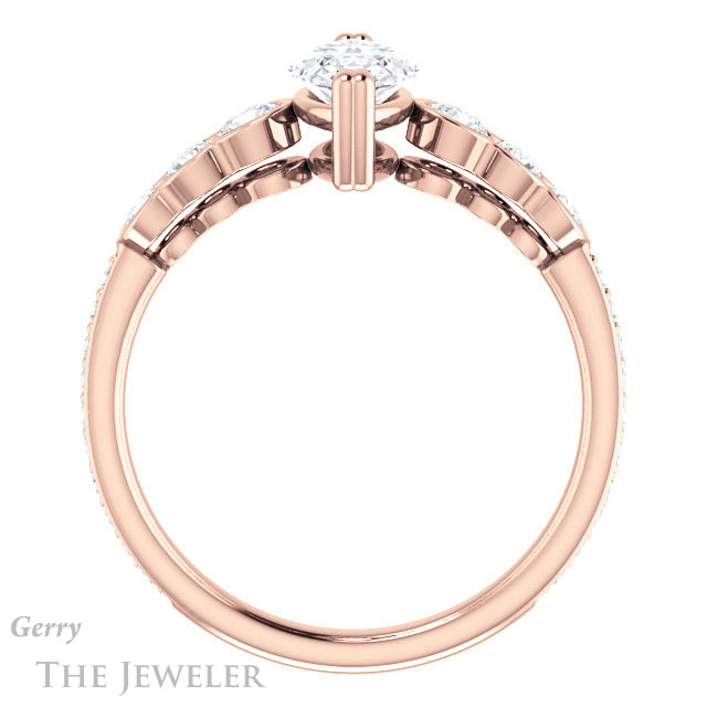 Marquise Cut Forever Brilliant Moissanite Engagement Ring #GTJ1208-marquise-fb-r