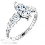 Marquise Cut Forever Brilliant Moissanite Engagement Ring #GTJ1208-marquise-fb-w