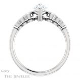 Marquise Cut Forever Brilliant Moissanite Engagement Ring #GTJ1208-marquise-fb-w