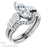Marquise Cut Forever Brilliant Moissanite Engagement Ring #GTJ1208-marquise-fb-w