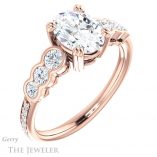 Oval Shaped Forever One Moissanite Engagement Ring #GTJ1208-oval-fo-r 4 Oval Shaped Forever One Moissanite Engagement Ring #GTJ1208-oval-fo-r