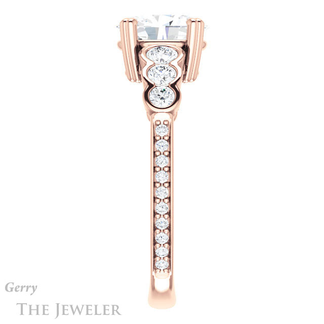 Oval Shaped Forever One Moissanite Engagement Ring #GTJ1208-oval-fo-r 3 Oval Shaped Forever One Moissanite Engagement Ring #GTJ1208-oval-fo-r