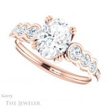 Oval Shaped Forever One Moissanite Engagement Ring #GTJ1208-oval-fo-r 5 Oval Shaped Forever One Moissanite Engagement Ring #GTJ1208-oval-fo-r