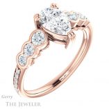 Pear Shaped Forever One Moissanite Engagement Ring #GTJ1208-pear-fb-r 4 Pear Shaped Forever Brilliant Moissanite Engagement Ring #GTJ1208-pear-fb-r