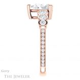 Pear Shaped Forever One Moissanite Engagement Ring #GTJ1208-pear-fb-r 3 Pear Shaped Forever Brilliant Moissanite Engagement Ring #GTJ1208-pear-fb-r