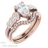 Pear Shaped Forever One Moissanite Engagement Ring #GTJ1208-pear-fb-r 6 Pear Shaped Forever Brilliant Moissanite Engagement Ring #GTJ1208-pear-fb-r