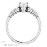 Pear Shaped Forever One Moissanite Engagement Ring #GTJ1208-pear-fb-w 2 Pear Shaped Forever Brilliant Moissanite Engagement Ring #GTJ1208-pear-fb-w
