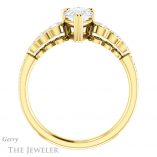 Pear Shaped Forever One Moissanite Engagement Ring #GTJ1208-pear-fb-y 2 Pear Shaped Forever Brilliant Moissanite Engagement Ring #GTJ1208-pear-fb-y