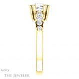 Cushion Cut Forever One Moissanite Engagement Ring #GTJ1209-cushion-fo-y