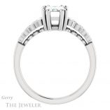 Emerald Cut Forever One Moissanite Engagement Ring #GTJ1209-emerald-fb-w 2 Emerald Cut Forever Brilliant Moissanite Engagement Ring #GTJ1209-emerald-fb-w