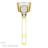 Emerald Cut Forever Brilliant Moissanite Engagement Ring #GTJ1209-emerald-fb-y