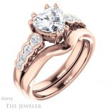 Heart Shaped Forever One Moissanite Engagement Ring #GTJ1209-heart-fb-r 6 Heart Shaped Forever Brilliant Moissanite Engagement Ring #GTJ1209-heart-fb-r