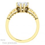 Heart Shaped Forever One Moissanite Engagement Ring #GTJ1209-heart-fb-y 2 Heart Shaped Forever Brilliant Moissanite Engagement Ring #GTJ1209-heart-fb-y
