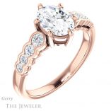 Oval Shaped Forever One Moissanite Engagement Ring #GTJ1209-oval-fo-r