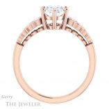 Oval Shaped Forever One Moissanite Engagement Ring #GTJ1209-oval-fo-r