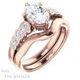 Oval Shaped Forever One Moissanite Engagement Ring #GTJ1209-oval-fo-r