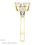 Oval Shaped Forever One Moissanite Engagement Ring #GTJ1209-oval-fo-y 3 Oval Shaped Forever One Moissanite Engagement Ring #GTJ1209-oval-fo-y