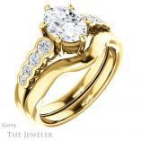 Oval Shaped Forever One Moissanite Engagement Ring #GTJ1209-oval-fo-y 6 Oval Shaped Forever One Moissanite Engagement Ring #GTJ1209-oval-fo-y