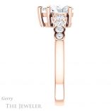 Pear Shaped Forever One Moissanite Engagement Ring #GTJ1209-pear-fb-r 3 Pear Shaped Forever Brilliant Moissanite Engagement Ring #GTJ1209-pear-fb-r