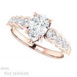 Pear Shaped Forever One Moissanite Engagement Ring #GTJ1209-pear-fb-r 5 Pear Shaped Forever Brilliant Moissanite Engagement Ring #GTJ1209-pear-fb-r