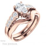Pear Shaped Forever One Moissanite Engagement Ring #GTJ1209-pear-fb-r 6 Pear Shaped Forever Brilliant Moissanite Engagement Ring #GTJ1209-pear-fb-r