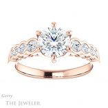 Round Cut Forever One Moissanite Engagement Ring #GTJ1209-round-fo-r 1 Round Cut Forever One Moissanite Engagement Ring #GTJ1209-round-fo-r
