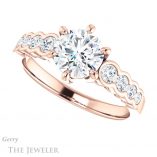 Round Cut Forever One Moissanite Engagement Ring #GTJ1209-round-fo-r 5 Round Cut Forever One Moissanite Engagement Ring #GTJ1209-round-fo-r