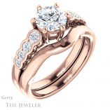 Round Cut Forever One Moissanite Engagement Ring #GTJ1209-round-fo-r 6 Round Cut Forever One Moissanite Engagement Ring #GTJ1209-round-fo-r