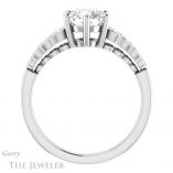 Round Cut Forever One Moissanite Engagement Ring #GTJ1209-round-fo-w 2 Round Cut Forever One Moissanite Engagement Ring #GTJ1209-round-fo-w