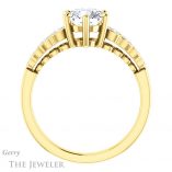 Round Cut Forever One Moissanite Engagement Ring #GTJ1209-round-fo-y 2 Round Cut Forever One Moissanite Engagement Ring #GTJ1209-round-fo-y
