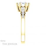 Round Cut Forever One Moissanite Engagement Ring #GTJ1209-round-fo-y 3 Round Cut Forever One Moissanite Engagement Ring #GTJ1209-round-fo-y