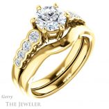 Round Cut Forever One Moissanite Engagement Ring #GTJ1209-round-fo-y 6 Round Cut Forever One Moissanite Engagement Ring #GTJ1209-round-fo-y