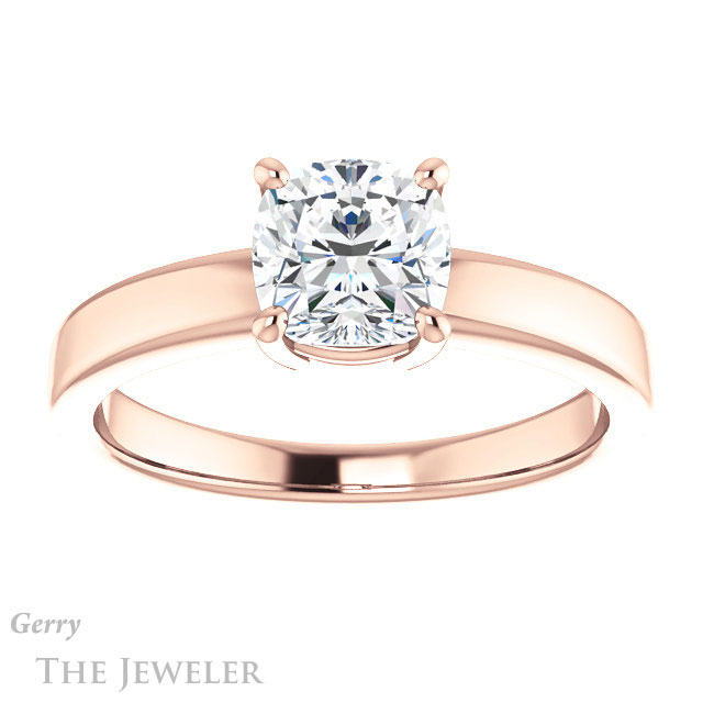 Cushion Cut Forever One Moissanite Engagement Ring #GTJ1211-cushion-fo-r