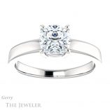 Cushion Cut Forever One Moissanite Engagement Ring #GTJ1211-cushion-fo-w