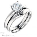 Cushion Cut Forever One Moissanite Engagement Ring #GTJ1211-cushion-fo-w