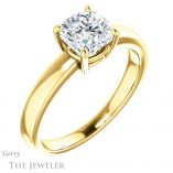 Cushion Cut Forever One Moissanite Engagement Ring #GTJ1211-cushion-fo-y 4 Cushion Cut Forever One Moissanite Engagement Ring #GTJ1211-cushion-fo-y