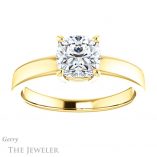Cushion Cut Forever One Moissanite Engagement Ring #GTJ1211-cushion-fo-y 1 Cushion Cut Forever One Moissanite Engagement Ring #GTJ1211-cushion-fo-y
