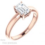 Emerald Cut Forever One Moissanite Engagement Ring #GTJ1211-emerald-fb-r 4 Emerald Cut Forever Brilliant Moissanite Engagement Ring #GTJ1211-emerald-fb-r
